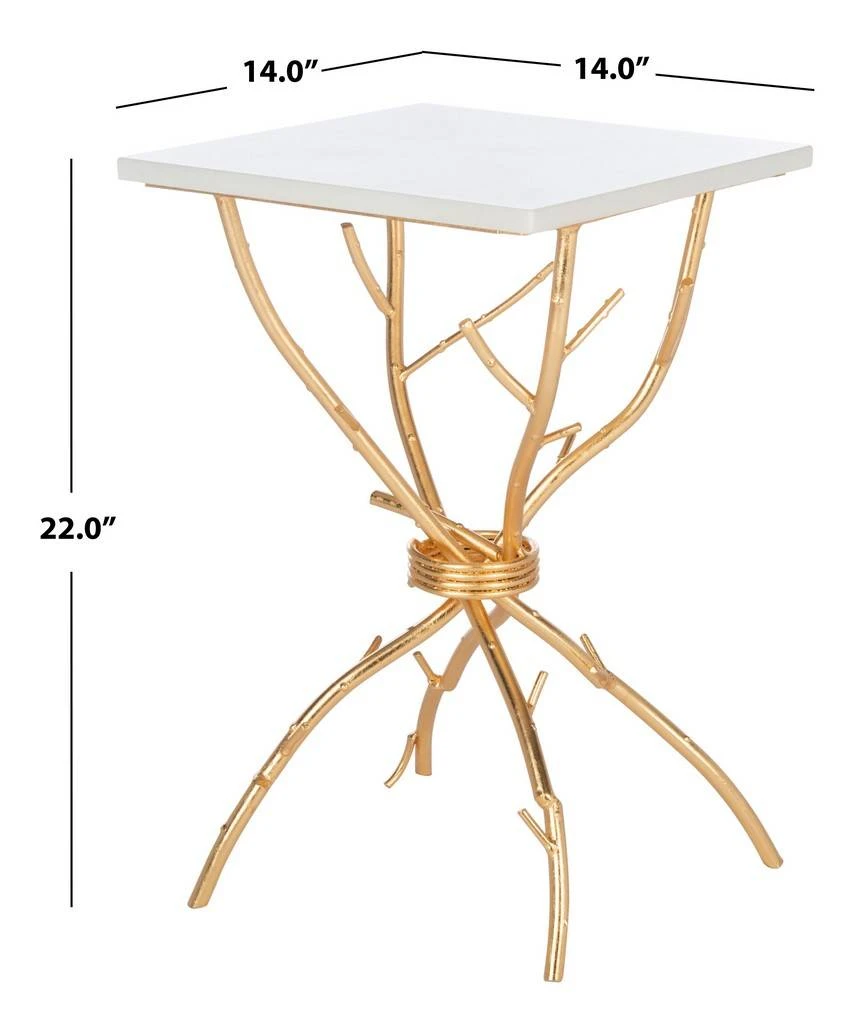 ALEXA MARBLE TOP GOLD ACCENT TABLE - Safavieh FOX2501A 12 ALEXA MARBLE TOP GOLD ACCENT TABLE - Safavieh FOX2501A - Image 10