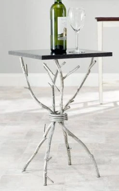ALEXA MARBLE TOP SILVER ACCENT TABLE - Safavieh FOX2501B -Safavieh Homeware 187 fox2501b 3