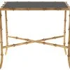 Chandler Gold Cross Base Accent Table In Black/Gold - Safavieh FOX2513A -Safavieh Homeware 187 fox2513a front