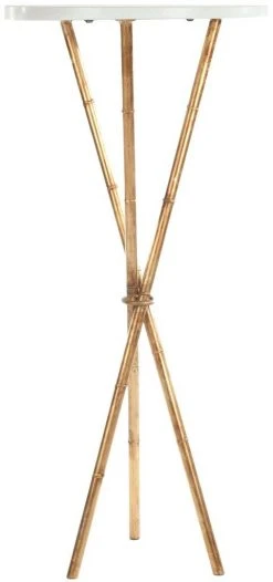 ROGER GOLD BASE ROUND TOP ACCENT TABLE - Safavieh FOX2515A 14 ROGER GOLD BASE ROUND TOP ACCENT TABLE - Safavieh FOX2515A -Safavieh Homeware 187 fox2515a 1 1