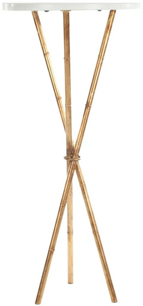 ROGER GOLD BASE ROUND TOP ACCENT TABLE - Safavieh FOX2515A 4 ROGER GOLD BASE ROUND TOP ACCENT TABLE - Safavieh FOX2515A - Image 2