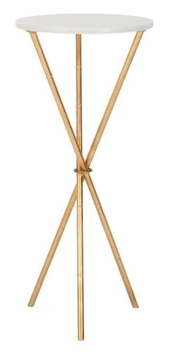 ROGER GOLD BASE ROUND TOP ACCENT TABLE - Safavieh FOX2515A 16 ROGER GOLD BASE ROUND TOP ACCENT TABLE - Safavieh FOX2515A -Safavieh Homeware 187 fox2515a 3