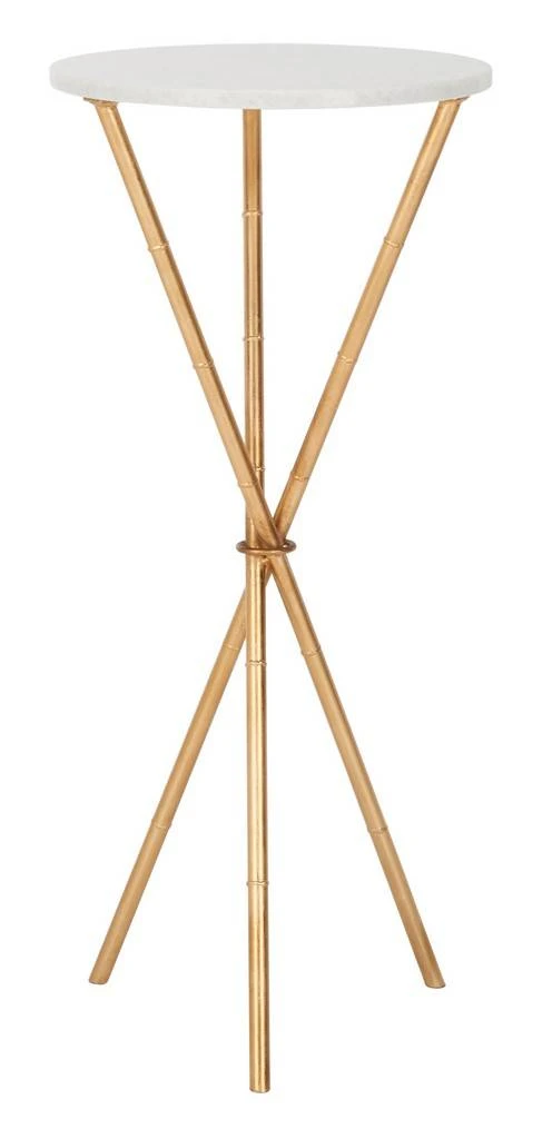 ROGER GOLD BASE ROUND TOP ACCENT TABLE - Safavieh FOX2515A 6 ROGER GOLD BASE ROUND TOP ACCENT TABLE - Safavieh FOX2515A - Image 4