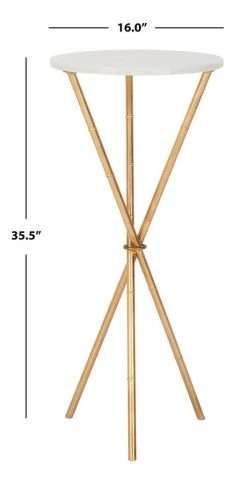 ROGER GOLD BASE ROUND TOP ACCENT TABLE - Safavieh FOX2515A 19 ROGER GOLD BASE ROUND TOP ACCENT TABLE - Safavieh FOX2515A -Safavieh Homeware 187 fox2515a 6