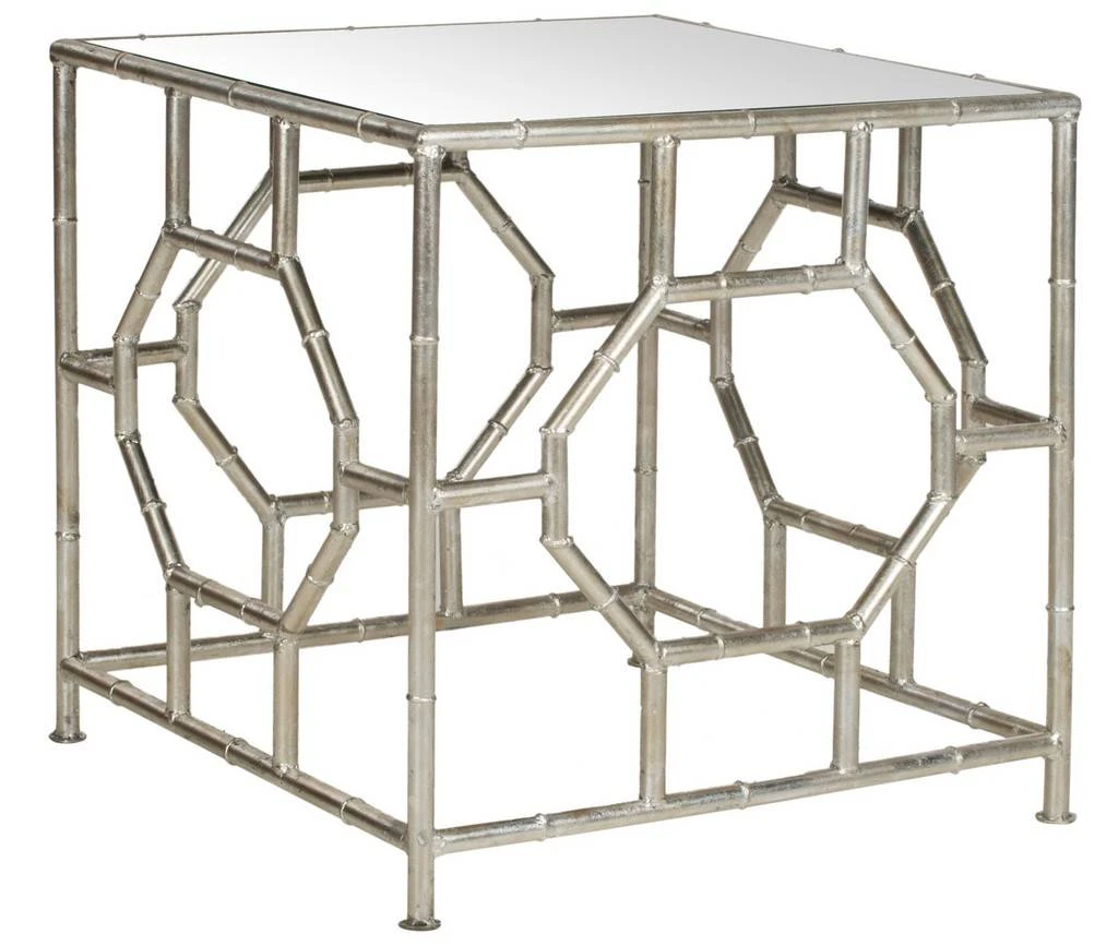 RORY SILVER MIRROR TOP ACCENT TABLE - Safavieh FOX2519A 7 RORY SILVER MIRROR TOP ACCENT TABLE - Safavieh FOX2519A - Image 5