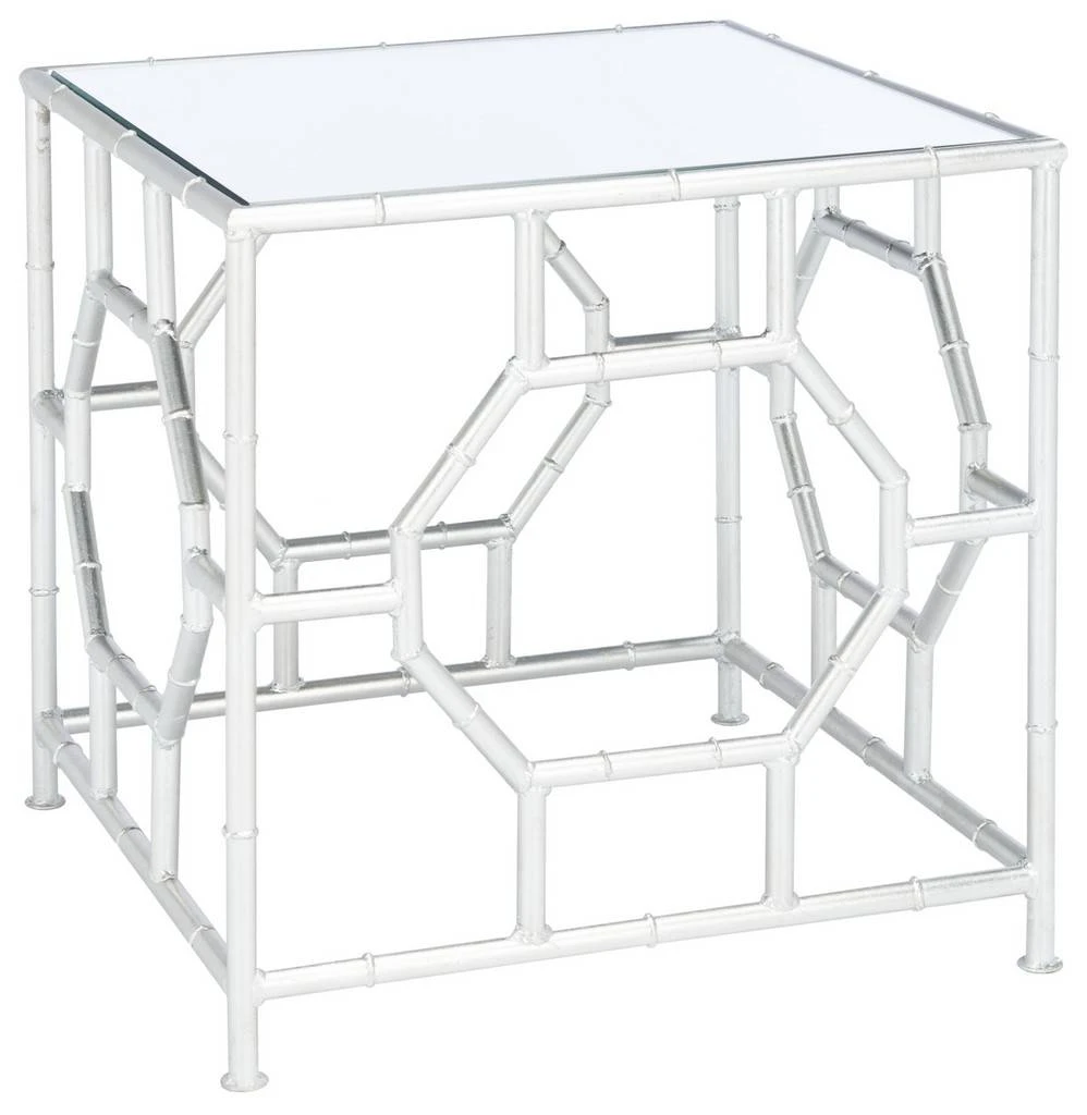 RORY SILVER MIRROR TOP ACCENT TABLE - Safavieh FOX2519A 8 RORY SILVER MIRROR TOP ACCENT TABLE - Safavieh FOX2519A - Image 6