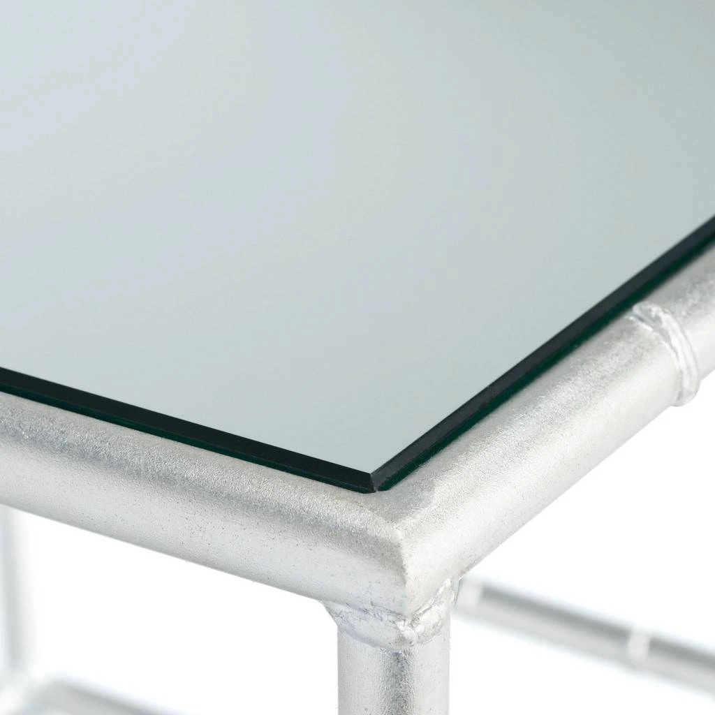 RORY SILVER MIRROR TOP ACCENT TABLE - Safavieh FOX2519A 10 RORY SILVER MIRROR TOP ACCENT TABLE - Safavieh FOX2519A - Image 8