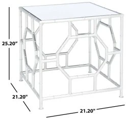 RORY SILVER MIRROR TOP ACCENT TABLE - Safavieh FOX2519A 21 RORY SILVER MIRROR TOP ACCENT TABLE - Safavieh FOX2519A -Safavieh Homeware 187 fox2519a 8