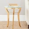 Ormond Mirror Top Gold Leaf Accent Table In Gold/White - Safavieh FOX2530A -Safavieh Homeware 187 fox2530a room