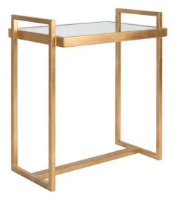 NOLAND MIRROR TOP GOLD ACCENT TABLE - Safavieh FOX2534A -Safavieh Homeware 187 fox2534a 3