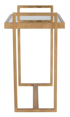 NOLAND MIRROR TOP GOLD ACCENT TABLE - Safavieh FOX2534A -Safavieh Homeware 187 fox2534a 4