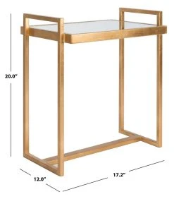 NOLAND MIRROR TOP GOLD ACCENT TABLE - Safavieh FOX2534A -Safavieh Homeware 187 fox2534a 6