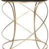Cagney Glass Top Round Accent Table In Gold/Black - Safavieh FOX2535B 2 Cagney Glass Top Round Accent Table In Gold/Black - Safavieh FOX2535B -Safavieh Homeware 187 fox2535b