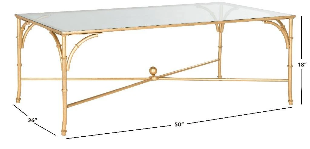 Maurice Coffee Table In Gold - Safavieh FOX2545A 4 Maurice Coffee Table In Gold - Safavieh FOX2545A - Image 2
