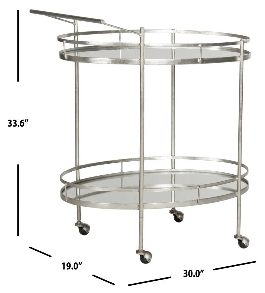 DANTE BAR CART - Safavieh FOX2553A 7 DANTE BAR CART - Safavieh FOX2553A - Image 6