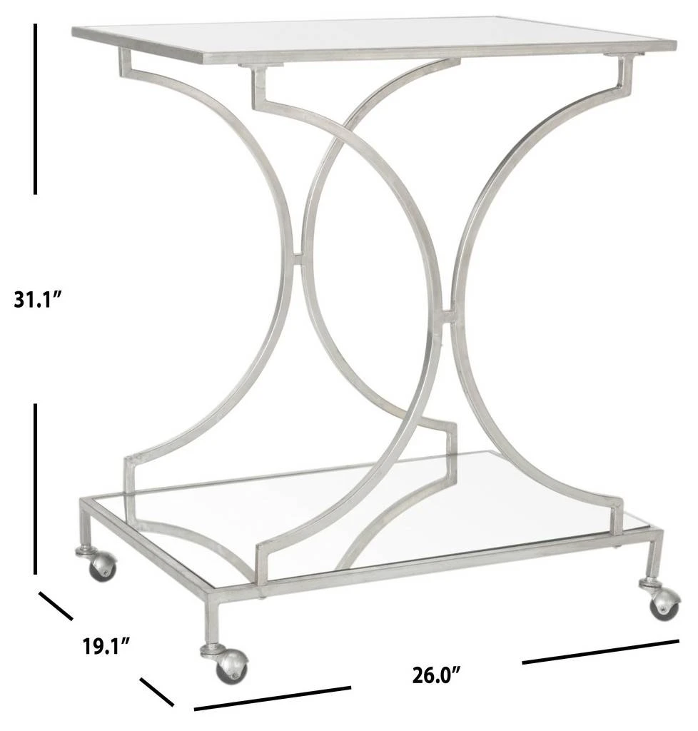 IGNATIUS BAR CART - Safavieh FOX2555A 8 IGNATIUS BAR CART - Safavieh FOX2555A - Image 6