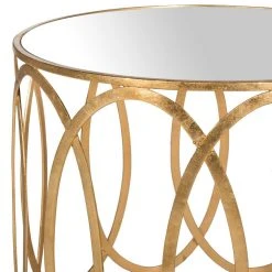 CYRAH GOLD LEAF ACCENT TABLE - Safavieh FOX2564A
