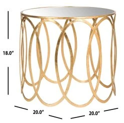 CYRAH GOLD LEAF ACCENT TABLE - Safavieh FOX2564A -Safavieh Homeware 187 fox2564a 4