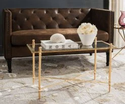 Tait Coffee Table In Antique Gold - Safavieh FOX2569A