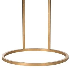 Calvin Round Gold Leaf End Table In Antique Gold - Safavieh FOX2571A -Safavieh Homeware 187 fox2571a leg