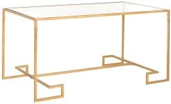 Burton Coffee Table In Antique Gold - Safavieh FOX2582A -Safavieh Homeware 187 fox2582a side