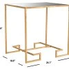 SEAMUS GOLD LEAF GREEK KEY ACCENT TABLE - Safavieh FOX2583A