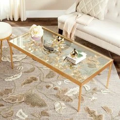 Rosalia Butterfly Coffee Table In Antique Gold - Safavieh FOX2589A