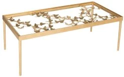 Rosalia Butterfly Coffee Table In Antique Gold - Safavieh FOX2589A -Safavieh Homeware 187 fox2589a side