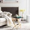 Dovie Gold Leaf Glass Top Side Table In Black/Gold - Safavieh FOX2597A -Safavieh Homeware 187 fox2597a room