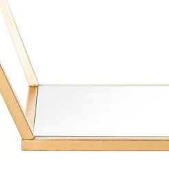 Allene Gold Leaf Retro Coffee Table In Gold - Safavieh FOX2601A -Safavieh Homeware 187 fox2601a leg