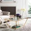 Allene Gold Leaf Retro Coffee Table In Gold - Safavieh FOX2601A -Safavieh Homeware 187 fox2601a room