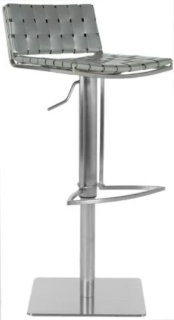Mitchell Gas Lift Swivel Bar Stool In Grey - Safavieh FOX3001D -Safavieh Homeware 187 fox3001d side