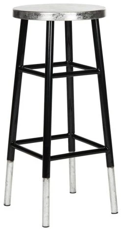 KENZIE 30''H SILVER DIPPED BAR STOOL - Safavieh FOX3212A -Safavieh Homeware 187 fox3212a 3