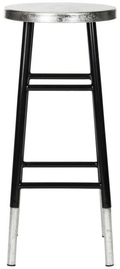KENZIE 30''H SILVER DIPPED BAR STOOL - Safavieh FOX3212A -Safavieh Homeware 187 fox3212a 4
