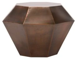 Grace Diamond Accent Table In Antique Copper - Safavieh FOX3219A -Safavieh Homeware 187 fox3219a back