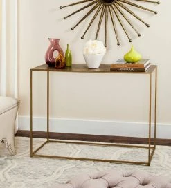 Risa Matrix Console In Antique Brass - Safavieh FOX3242A