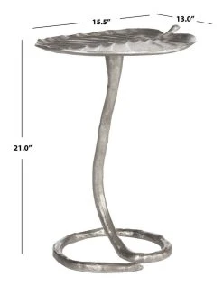 MINA SILVER FOIL PETAL SIDE TABLE - Safavieh FOX3246B -Safavieh Homeware 187 fox3246b 3
