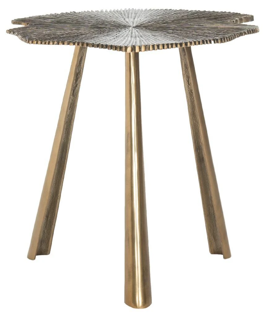 Portia Leaf Side Table In Brass - Safavieh FOX3247A 5 Portia Leaf Side Table In Brass - Safavieh FOX3247A - Image 3