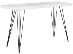 Wolcott Retro Mid Century Lacquer Console In White/Black - Safavieh FOX4208A -Safavieh Homeware 187 fox4208a side