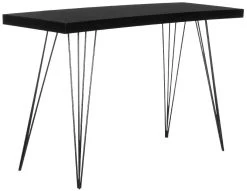 Wolcott Retro Mid Century Lacquer Console In Black - Safavieh FOX4208E -Safavieh Homeware 187 fox4208e side