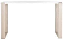 Bartholomew Mid Century Scandinavian Lacquer Console Table In White/Grey - Safavieh FOX4209B -Safavieh Homeware 187 fox4209b front