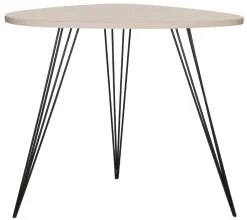 Wynton Retro Mid Century Lacquer End Table In Taupe/Black - Safavieh FOX4214C 7 Wynton Retro Mid Century Lacquer End Table In Taupe/Black - Safavieh FOX4214C -Safavieh Homeware 187 fox4214c front