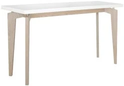 Josef Retro Lacquer Floating Top Console In White/Grey - Safavieh FOX4222B 7 Josef Retro Lacquer Floating Top Console In White/Grey - Safavieh FOX4222B -Safavieh Homeware 187 fox4222b side