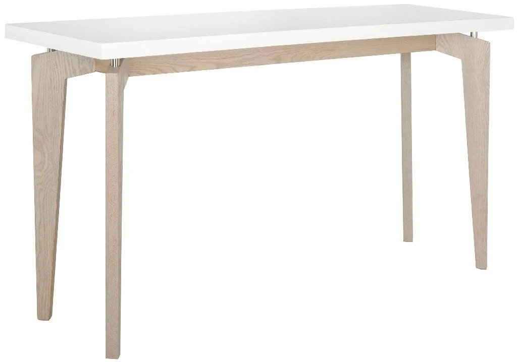 Josef Retro Lacquer Floating Top Console In White/Grey - Safavieh FOX4222B 5 Josef Retro Lacquer Floating Top Console In White/Grey - Safavieh FOX4222B - Image 3
