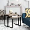 Femi Modern Nesting End Table In Light Oak/Black - Safavieh FOX4266A 1 Femi Modern Nesting End Table In Light Oak/Black - Safavieh FOX4266A -Safavieh Homeware 187 fox4266a room