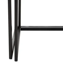 Garin Retro Mid Century Wood Stacking Console In Light Oak/Black - Safavieh FOX4267A -Safavieh Homeware 187 fox4267a leg