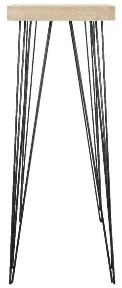 Lali Retro Mid Century Wood Console In Light Oak/Black - Safavieh FOX4269A -Safavieh Homeware 187 fox4269a side2