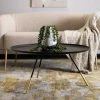 Orson Coffee Table W/ Metal Gold Cap In Gold/Black - Safavieh FOX4525A
