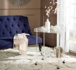 Healy Acrylic Kitchen Cart In Clear - Safavieh FOX6017A