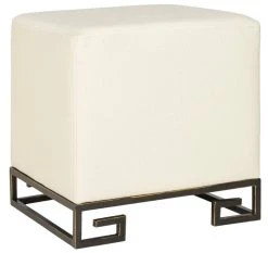 Matthias Faux Ostrich Ottoman In Cream - Safavieh FOX6230A 10 Matthias Faux Ostrich Ottoman In Cream - Safavieh FOX6230A -Safavieh Homeware 187 fox6230a side
